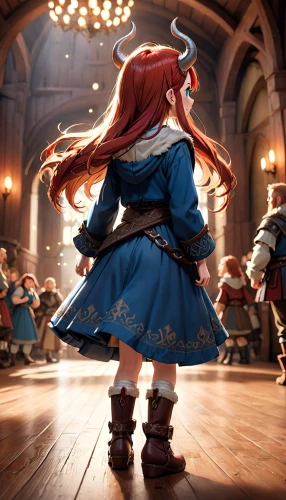 princess anna,merida,fairy tale character,fantasia,alice,little girl twirling,ariel,disney character,3d fantasy,cg artwork,red-haired,fairytale characters,alice in wonderland,elza,a girl in a dress,art bard,the pied piper of hamelin,cinderella,bard,twirling,Anime,Anime,Cartoon