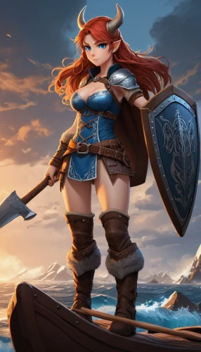 female warrior,merida,viking,wind warrior,elza,nami,barbarian,nora,the sea maid,celtic queen,lysefjord,catarina,fantasy warrior,vikings,massively multiplayer online role-playing game,eufiliya,adventurer,warrior woman,norse,nautical banner,Unique,3D,Isometric