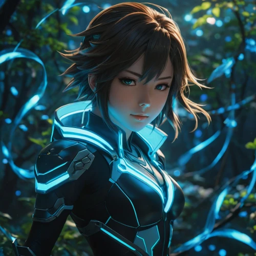 violet evergarden,luminous,aqua,cg artwork,fantasia,fireflies,artemisia,avatar,nova,vanessa (butterfly),radiant,tracer,valerian,blue enchantress,echo,natura,luminous garland,glowing antlers,flora,aura,Photography,General,Fantasy