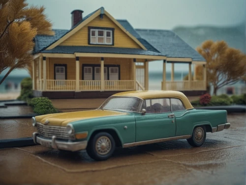 miniature house,retro chevrolet with christmas tree,3d car model,matchbox car,dolls houses,retro vehicle,retro car,lubitel 2,wind-up toy,model car,christmas retro car,vintage vehicle,retro automobile,model house,wooden car,volvo amazon,volvo 164,volvo 66,station wagon-station wagon,miniature cars,Photography,General,Cinematic