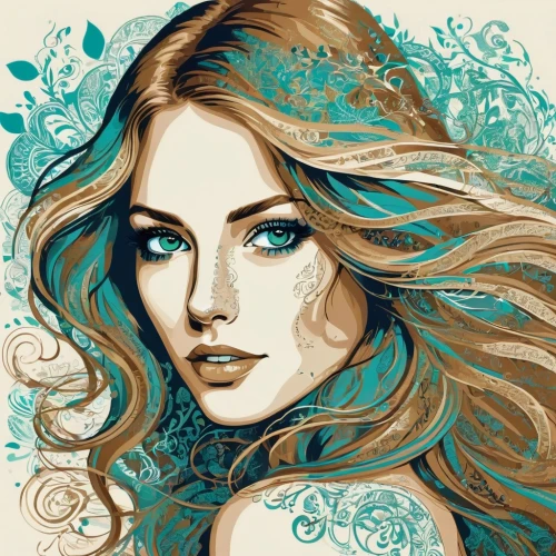 mermaid vectors,mermaid background,boho art,turquoise,fantasy portrait,color turquoise,watercolor mermaid,gold foil mermaid,siren,digital illustration,fashion illustration,mermaid,digital art,fashion vector,elsa,digital artwork,nami,portrait background,water nymph,illustrator,Illustration,Vector,Vector 21