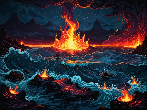 lava,fire background,fire and water,volcano,lava flow,volcanic,volcanos,lava river,eruption,volcanic eruption,dancing flames,lava cave,lake of fire,inferno,fire in the mountains,fire mountain,dragon fire,campfire,volcanism,molten,Illustration,Realistic Fantasy,Realistic Fantasy 25