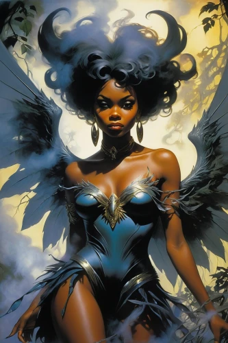 fantasy woman,faerie,black angel,dryad,fantasy art,heroic fantasy,goddess of justice,harpy,the enchantress,dark angel,black woman,faery,sorceress,queen of the night,african american woman,fairy queen,voodoo woman,cupido (butterfly),fantasia,rosa 'the fairy,Conceptual Art,Fantasy,Fantasy 20