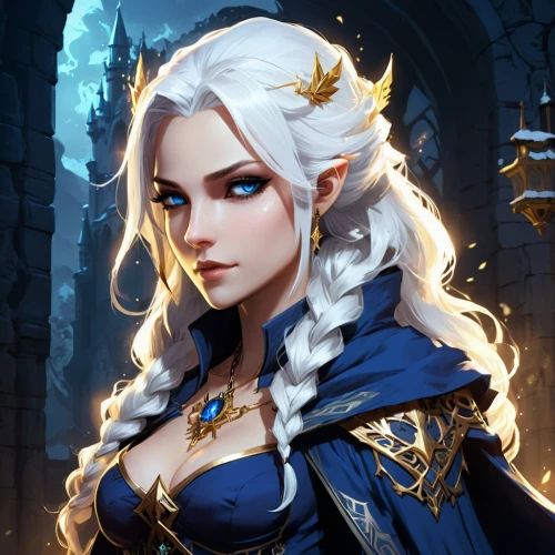 elsa,violet head elf,male elf,winterblueher,dark elf,fantasy portrait,elven,eufiliya,elf,elza,aurora,custom portrait,blue enchantress,portrait background,ice queen,sterntaler,mezzelune,luna,della,white rose snow queen,Conceptual Art,Fantasy,Fantasy 02