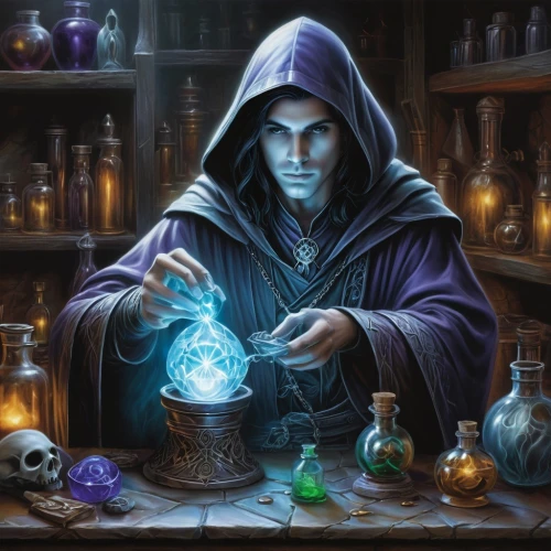 candlemaker,apothecary,magus,dodge warlock,potions,magic grimoire,mage,debt spell,fortune teller,the collector,shopkeeper,divination,ball fortune tellers,alchemy,spell,prejmer,potion,merchant,crystal ball,undead warlock,Conceptual Art,Fantasy,Fantasy 30