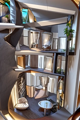 penthouse apartment,sky apartment,cubic house,bookshelves,loft,interior modern design,an apartment,ufo interior,cube stilt houses,inverted cottage,cube house,shared apartment,sky space concept,shelves,shelving,casa fuster hotel,modern decor,interior design,hotel w barcelona,bookshelf