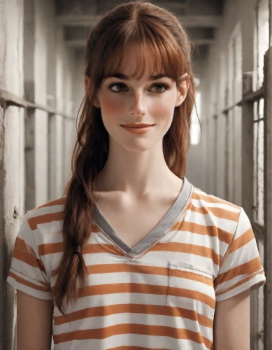 doll's facial features,the girl's face,clementine,girl in t-shirt,pippi longstocking,agnes,horizontal stripes,girl in a historic way,cinnamon girl,portrait of a girl,lilian gish - female,daisy jazz isobel ridley,a girl's smile,lori,female doll,realdoll,clary,a wax dummy,girl in a long,main character,Photography,Natural