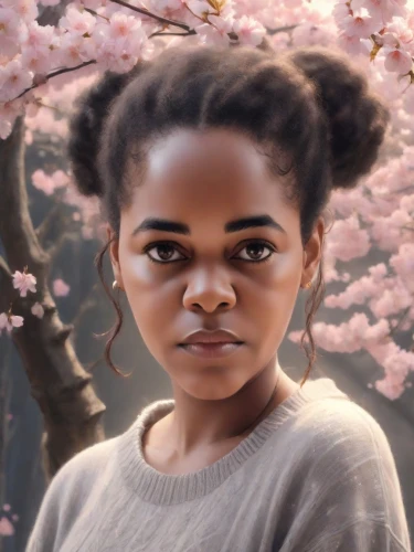 girl in flowers,tiana,digital painting,the cherry blossoms,fantasy portrait,portrait background,child portrait,linden blossom,japanese sakura background,sakura blossom,willow flower,mystical portrait of a girl,world digital painting,cherry blossoms,girl with tree,yogananda,girl portrait,willow,portrait of a girl,blossoms,Photography,Cinematic