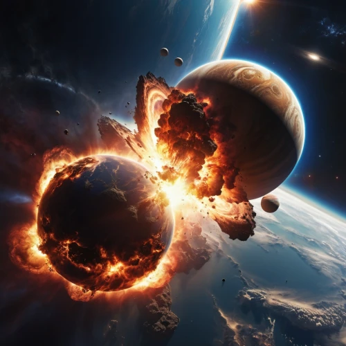 burning earth,doomsday,explosion destroy,asteroid,fire planet,asteroids,armageddon,the end of the world,end of the world,explosion,meteorite impact,apocalypse,explosions,scorched earth,nuclear explosion,earth quake,explode,exploding,exoplanet,inner planets,Photography,General,Realistic