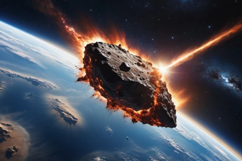 asteroid,meteorite impact,meteor,asteroids,meteor rideau,doomsday,meteorite,meteoroid,burning earth,explosion destroy,explosion,space art,fire planet,meteor shower,armageddon,perseid,end of the world,scorched earth,the end of the world,explode,Photography,General,Realistic