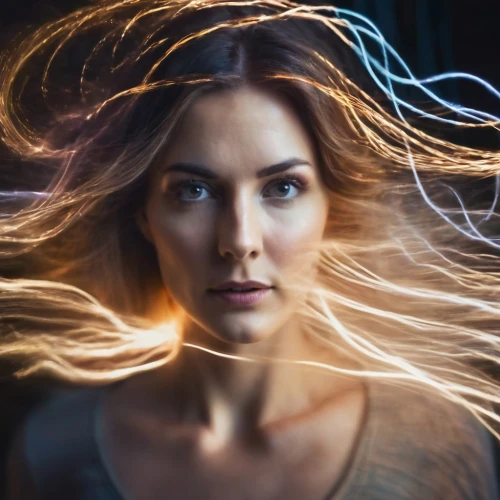 burning hair,drawing with light,visual effect lighting,mystical portrait of a girl,sprint woman,electrified,light painting,electrical energy,electricity,lightpainting,digital compositing,portrait photography,light trail,photoshop manipulation,light streak,light effects,electric,electric arc,divine healing energy,incandescent,Photography,Artistic Photography,Artistic Photography 04