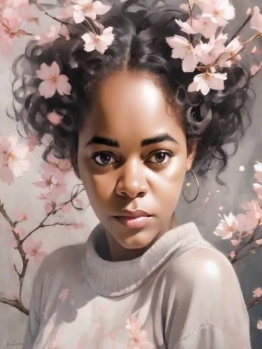 digital painting,cherry blossoms,the cherry blossoms,cherry blossom,blossoms,world digital painting,child portrait,cold cherry blossoms,blossom,sakura blossom,linden blossom,cherry blossom tree,spring blossom,japanese sakura background,girl in flowers,digital art,peach blossom,magnolia,spring blossoms,pear blossom