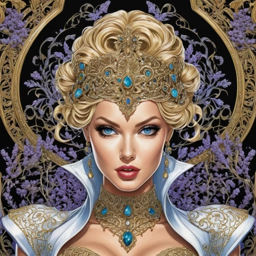 the snow queen,art nouveau design,fantasy portrait,art nouveau,filigree,elsa,venetian mask,fantasy art,fantasy woman,queen of the night,masquerade,oriental princess,cinderella,the enchantress,the carnival of venice,celtic queen,white rose snow queen,rosa ' amber cover,sorceress,gold filigree,Illustration,Black and White,Black and White 03