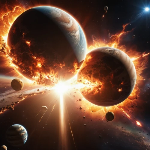 exoplanet,planetary system,planets,space art,inner planets,fire planet,celestial bodies,alien planet,binary system,planet eart,asteroids,alien world,astronomy,copernican world system,full hd wallpaper,planet,gas planet,burning earth,planetarium,orbiting,Photography,General,Realistic