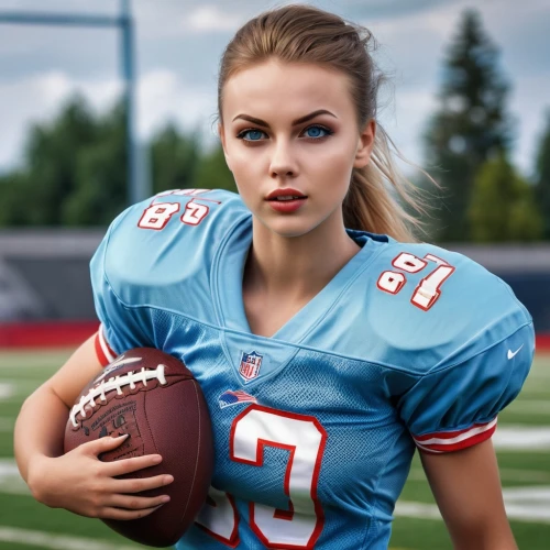 football player,sports girl,touch football (american),sports uniform,sports jersey,football gear,football helmet,football equipment,gridiron football,women's football,youth sports,touch football,football,sprint football,sports,football glove,national football league,sports gear,nfl,sporty,Photography,General,Realistic