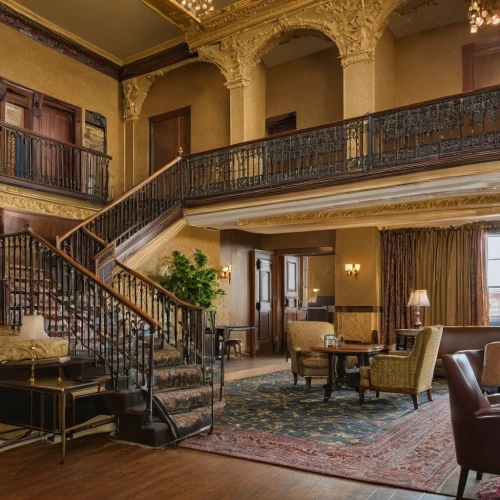 henry g marquand house,brownstone,winding staircase,hotel hall,billiard room,outside staircase,ornate room,staircase,mansion,gleneagles hotel,interior decor,banff springs hotel,entrance hall,balmoral hotel,great room,athenaeum,luxury home interior,wade rooms,wild west hotel,victorian,Photography,General,Natural