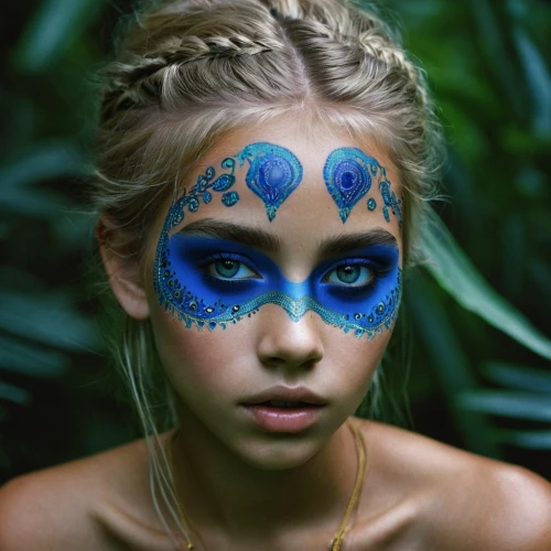 face paint,peacock eye,blue peacock,fairy peacock,face painting,mystical portrait of a girl,bodypaint,water nymph,blue enchantress,peacock,body painting,neon makeup,tribal,eyes makeup,ojos azules,bodypainting,body art,indigo,blue eyes,avatar,Photography,Documentary Photography,Documentary Photography 08