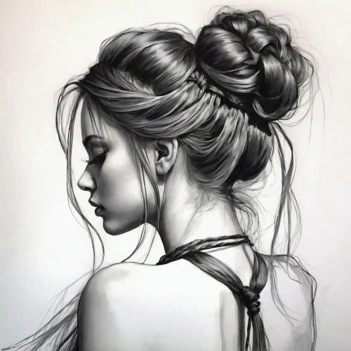 charcoal drawing,charcoal pencil,girl drawing,pencil drawings,graphite,updo,pencil drawing,pencil art,charcoal,girl portrait,chignon,pencil and paper,portrait of a girl,chalk drawing,girl in a long,boho art,fashion illustration,young woman,drawing,mystical portrait of a girl,Illustration,Realistic Fantasy,Realistic Fantasy 30