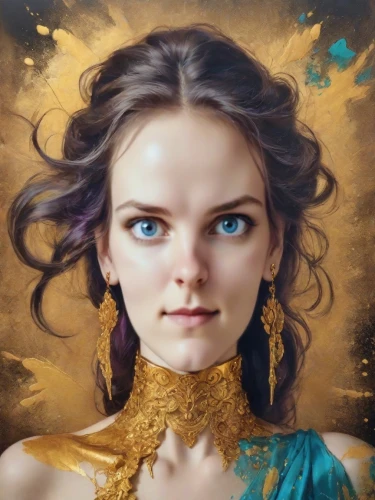 fantasy portrait,mary-gold,world digital painting,fantasy art,golden mask,mystical portrait of a girl,golden crown,gold mask,gold leaf,gold foil mermaid,digital art,fantasy woman,woman face,gold crown,gilding,gold paint stroke,portrait background,baroque angel,digital artwork,artemisia