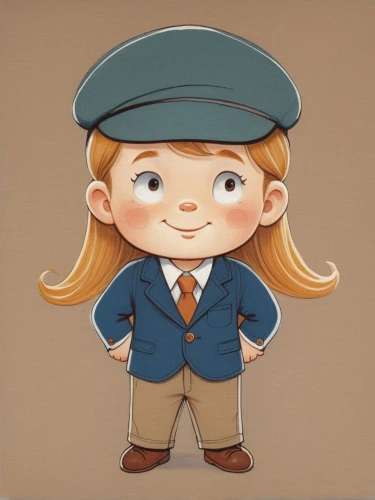 cute cartoon character,kids illustration,inspector,conductor,cute cartoon image,cartoon doctor,nautical clip art,bellboy,park ranger,policewoman,flat cap,painter doll,policeman,retro cartoon people,cartoon character,greetting card,kraft paper,stewardess,animated cartoon,miniature figure,Illustration,Children,Children 02