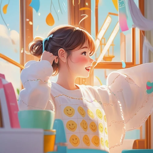 donut illustration,girl with speech bubble,kids illustration,girl studying,cg artwork,hanbok,girl with bread-and-butter,ice cream stand,woman with ice-cream,illustrator,bakery,girl in the kitchen,donut drawing,ice cream shop,coffee tea illustration,bubble tea,dribbble,girl with cereal bowl,girl portrait,japanese woman,Illustration,Japanese style,Japanese Style 19
