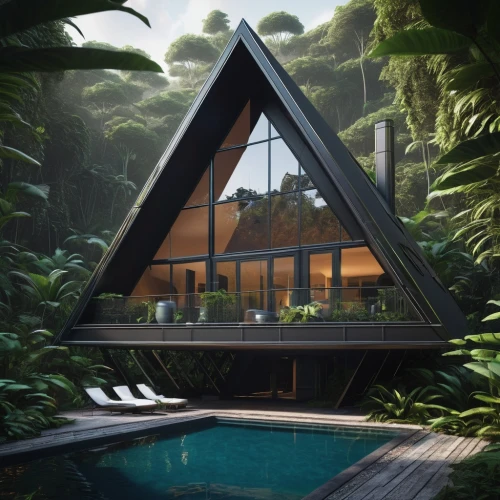 tropical house,house in the forest,pool house,cubic house,timber house,beautiful home,mid century house,inverted cottage,summer house,tropical greens,cube house,frame house,floating huts,house in the mountains,dunes house,roof landscape,landscape designers sydney,green living,tree house hotel,modern architecture,Photography,General,Sci-Fi