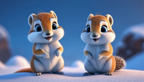 squirell,squirrels,cute animals,winter animals,foxes,cute cartoon character,cute fox,cute cartoon image,chinese tree chipmunks,christmas snowy background,animal film,fox stacked animals,winter background,lilo,olaf,couple boy and girl owl,squirrel,the squirrel,snow scene,tails,Unique,3D,3D Character
