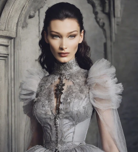bridal clothing,victorian lady,gothic fashion,victorian style,wedding gown,suit of the snow maiden,bodice,wedding dresses,victorian fashion,bridal dress,elegant,wedding dress,royal lace,the angel with the veronica veil,queen anne,gothic portrait,pale,tulle,evening dress,tilda,Photography,Realistic