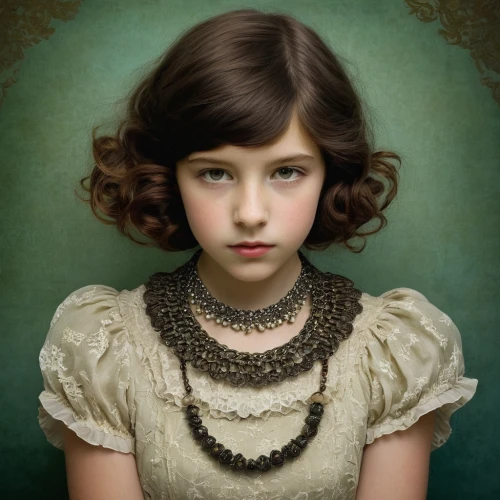 child portrait,mystical portrait of a girl,portrait of a girl,girl portrait,vintage girl,gothic portrait,the little girl,vintage female portrait,child girl,portrait photographers,emile vernon,victorian lady,little girl,victorian style,portrait photography,pearl necklace,vintage boy and girl,young lady,vintage children,vintage doll,Photography,Documentary Photography,Documentary Photography 29