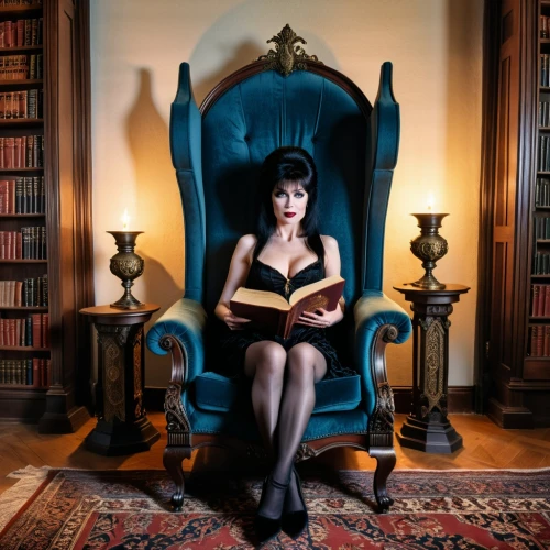tura satana,wing chair,gothic portrait,dita von teese,throne,armchair,the throne,dita,sitting on a chair,librarian,rocking chair,portrait of christi,club chair,susanne pleshette,cleopatra,women's novels,thrones,the gramophone,author,agent provocateur,Photography,General,Realistic