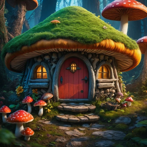 mushroom landscape,fairy house,fairy door,fairy village,mushroom island,club mushroom,forest mushroom,toadstools,toadstool,umbrella mushrooms,fairy forest,forest mushrooms,mushrooms,scandia gnomes,fairy chimney,mushrooming,tree mushroom,mushroom,druid grove,fairy world,Photography,General,Fantasy