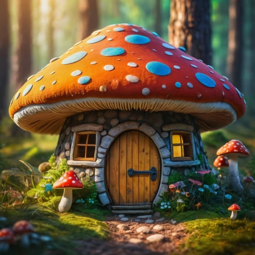 mushroom landscape,mushroom island,fairy house,forest mushroom,toadstool,club mushroom,fairy village,mushroom type,fairy door,toadstools,mushroom,tree mushroom,champignon mushroom,mushrooms,little house,fairy forest,round hut,lingzhi mushroom,forest mushrooms,situation mushroom,Photography,General,Fantasy