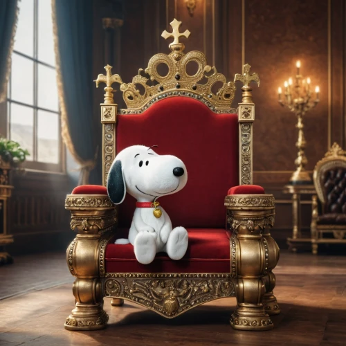 snoopy,the throne,throne,royalty,armchair,regal,the crown,monarchy,toy dog,disney baymax,the ruler,slipcover,king arthur,peanuts,funko,emperor,royal,bichon,plush toys,thrones,Photography,General,Natural