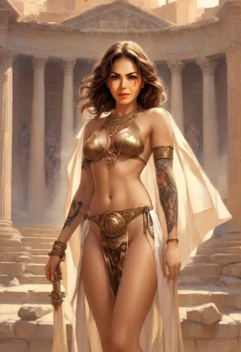 cleopatra,goddess of justice,warrior woman,ancient egyptian girl,female warrior,aphrodite,egyptian,artemisia,athena,fantasy woman,gladiator,athene brama,greek myth,greek mythology,the ancient world,greek god,ancient egyptian,ancient egypt,egypt,wonderwoman,Digital Art,Classicism