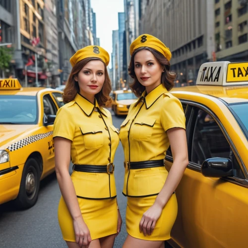 new york taxi,taxi cab,taxicabs,yellow taxi,yellow cab,cabs,taxi,taxi sign,cab driver,passengers,taxi stand,yellow car,flight attendant,stewardess,two bees,cab,honey bees,honeybees,new york,businesswomen,Photography,General,Realistic