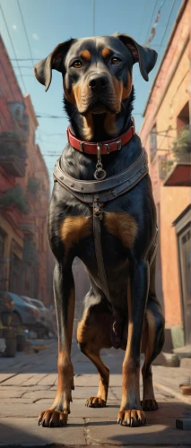 rottweiler,renascence bulldogge,gundogmus,doberman,dog,pubg mascot,bloodhound,jagdterrier,mastiff,dobermann,laika,puggle,max,smaland hound,australian bulldog,top dog,companion dog,dog command,scout,dachshund,Illustration,Realistic Fantasy,Realistic Fantasy 28