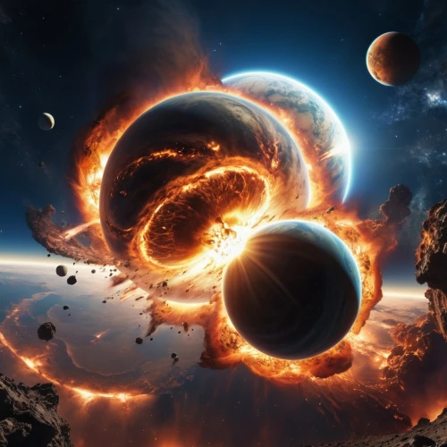fire planet,asteroids,exoplanet,burning earth,inner planets,planetary system,doomsday,space art,asteroid,scorched earth,ring of fire,armageddon,binary system,the end of the world,planet eart,copernican world system,planets,end of the world,saturnrings,exo-earth,Photography,General,Realistic