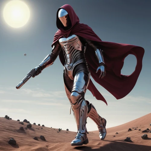 iron mask hero,erbore,alien warrior,digital compositing,spartan,pure-blood arab,magneto-optical drive,the wanderer,magneto-optical disk,boba fett,red planet,admer dune,star-lord peter jason quill,martian,red hood,sheik,templar,doctor doom,sci fiction illustration,reaper,Photography,Artistic Photography,Artistic Photography 11