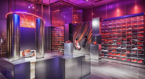 shoe store,shoe cabinet,walk-in closet,gold bar shop,lebron james shoes,wax figures museum,women's closet,retail,boutique,racks,gold shop,showcase,storefront,paris shops,brandy shop,closet,agent provocateur,jewelry store,store front,luxury items,Photography,General,Realistic