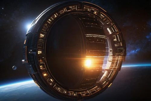 stargate,space station,saturnrings,golden ring,extension ring,iss,circular ring,orbital,rings,porthole,ringed-worm,sky space concept,circular star shield,portals,wormhole,saturn relay,space capsule,lens flare,aperture,orbiting,Photography,General,Sci-Fi