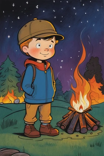 campfire,campfires,camp fire,a collection of short stories for children,kids illustration,dipper,lucus burns,johnny jump up,perseids,matsuno,woodsman,meteor shower,meteor rideau,frutti di bosco,fire wood,s'more,fireflies,children's background,firebrat,wildfires,Illustration,Children,Children 02