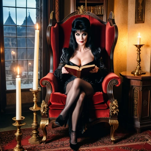 gothic portrait,dita von teese,vampire woman,gothic woman,vampire lady,vampira,tura satana,dita,psychic vampire,gothic fashion,joan collins-hollywood,queen of hearts,librarian,fantasy woman,cruella de ville,read a book,reading,femme fatale,burlesque,sorceress,Photography,General,Realistic