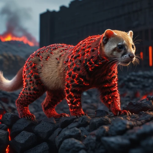 cat warrior,cheetah,ocelot,the fur red,lava,rex cat,canis panther,firebrat,inferno,goji,lava balls,animal feline,fur,leopard's bane,jagdterrier,red cat,panther,fur clothing,scarf animal,scorch,Photography,General,Sci-Fi