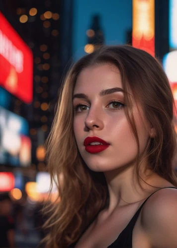 red lips,photo session at night,red lipstick,city ​​portrait,portrait background,portrait photography,retro woman,portrait photographers,woman portrait,young woman,female model,femme fatale,girl portrait,ny,girl in a long,art model,romantic portrait,city lights,photographic background,retouching,Photography,General,Cinematic