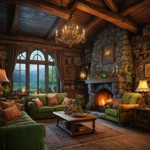 the cabin in the mountains,fireplace,fireplaces,fire place,log home,great room,ornate room,hobbiton,house in the mountains,sitting room,beautiful home,warm and cozy,log cabin,livingroom,living room,chalet,fairy tale castle,family room,house in mountains,fairytale castle