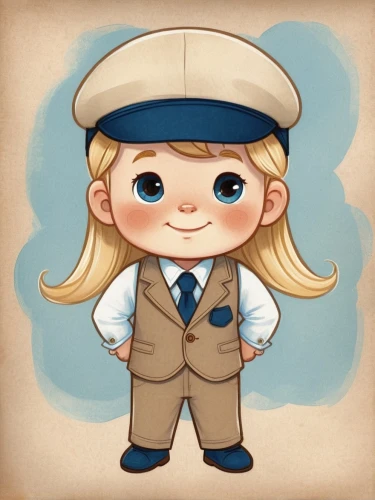 stewardess,nautical clip art,flight attendant,policewoman,naval officer,inspector,chibi girl,delta sailor,cute cartoon character,pilot,police officer,pilotfish,sailor,warbler,cartoon doctor,custom portrait,policeman,bellboy,seafarer,courier,Illustration,Children,Children 04