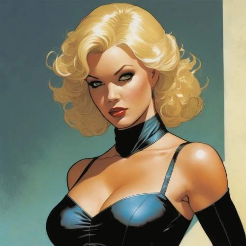 femme fatale,birds of prey-night,marylyn monroe - female,harley,birds of prey,black widow,blonde woman,head woman,mystique,holly blue,latex gloves,black cat,merilyn monroe,retro women,super heroine,fantasy woman,catwoman,pin ups,bodice,marvel comics,Conceptual Art,Daily,Daily 08