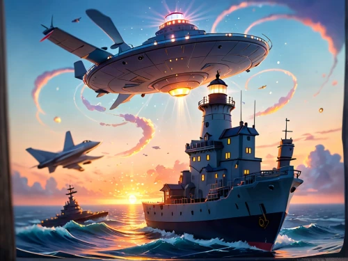 airships,airship,air ship,battleship,zeppelins,cg artwork,game illustration,ship releases,marine electronics,atlantis,sea fantasy,sci fiction illustration,flying boat,factory ship,constellation swordfish,sea scouts,submersible,victory ship,ufos,ufo,Anime,Anime,Cartoon