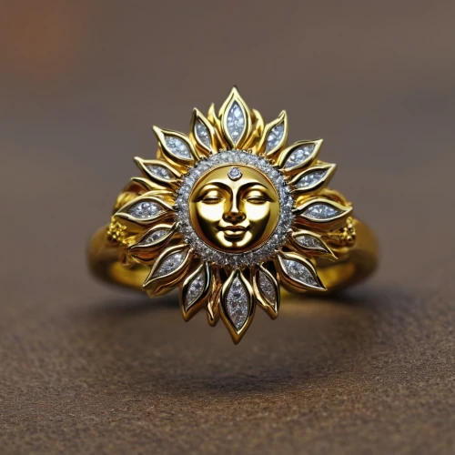 ring with ornament,sun,golden ring,sol,nuerburg ring,sun god,solar,sun eye,small sun flower,3-fold sun,ring jewelry,sun moon,sunstar,sun flower,pre-engagement ring,sun head,sun and moon,gold flower,finger ring,grave jewelry,Illustration,Realistic Fantasy,Realistic Fantasy 30