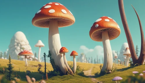 mushroom landscape,toadstools,mushroom island,forest mushrooms,mushrooms,toadstool,forest mushroom,cartoon forest,mushroom type,fairy forest,mushroom hat,mushroom,brown mushrooms,club mushroom,mushrooming,fungi,cloud mushroom,3d render,champignon mushroom,edible mushrooms,Photography,General,Realistic